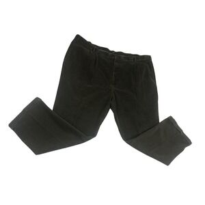 Dockers Mens 56x32 Pleated Corduroy Pants Olive Green Vintage 2000s Big and Tall